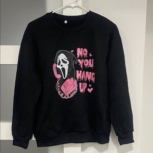 Scream Ghostface Horror black and pink sweater